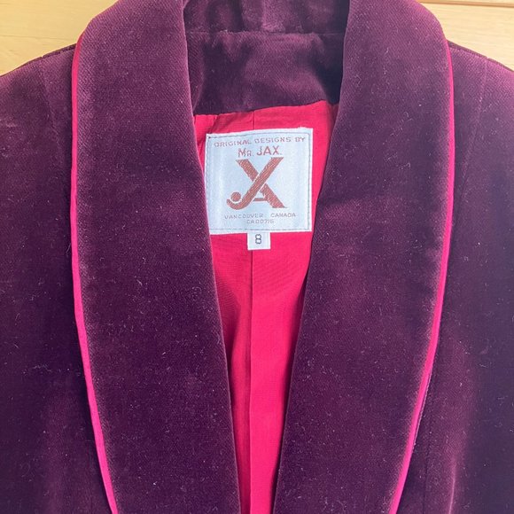 Vintage Velvet Dress Suit 2pc size xs - Picture 6 of 8